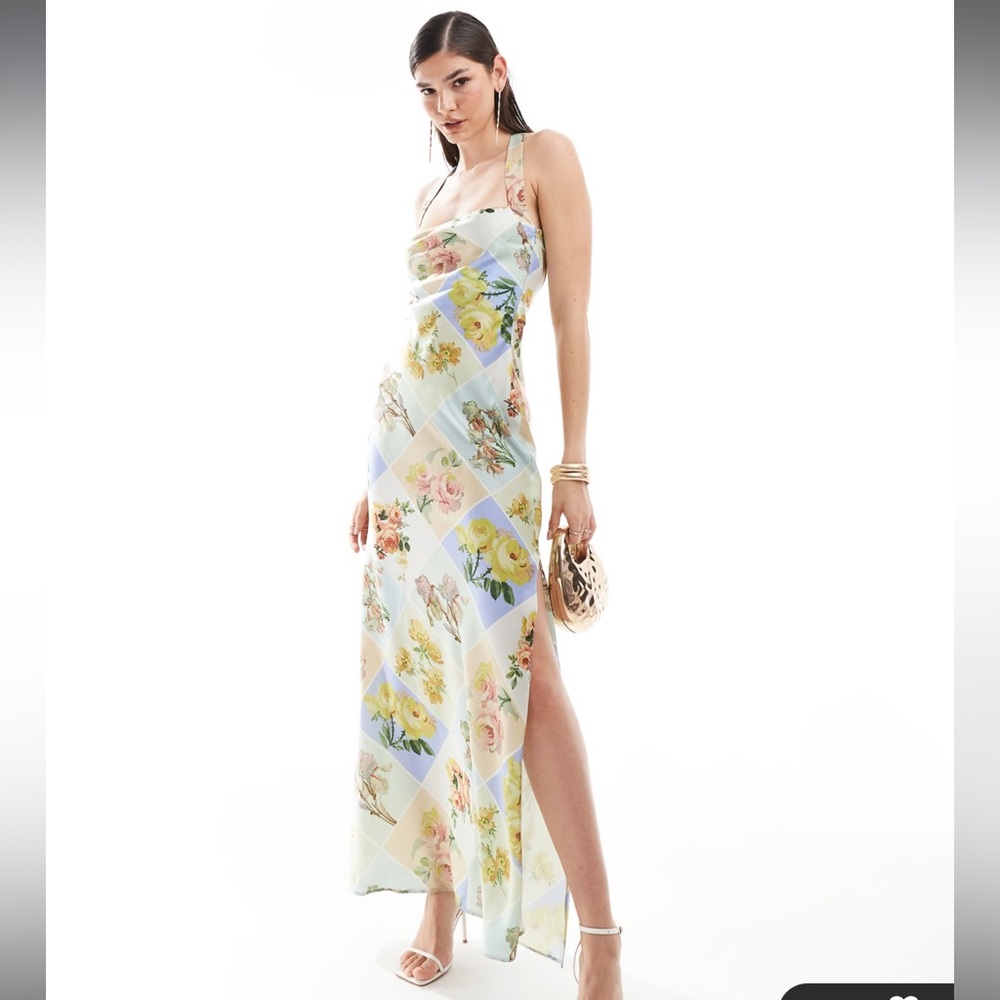 ASOS Floral Patchwork Maxi Dress - Multicolor